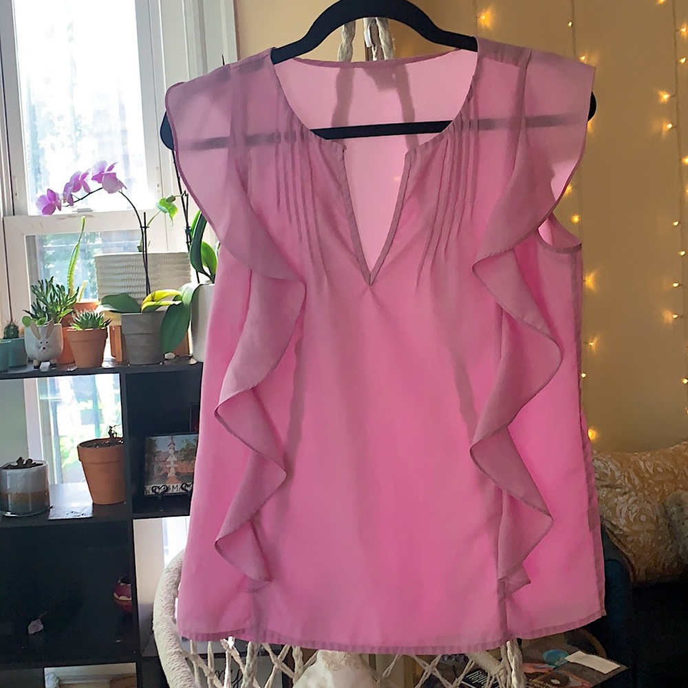 Lilac Ruffle Blouse